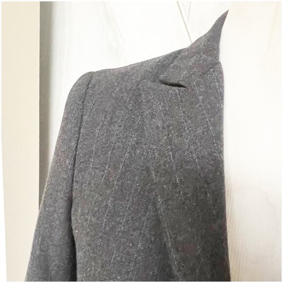 Theory Women’s Wool Pinstripe Two Button Blazer Size 6 Gray Preppy Office City - Picture 10 of 13